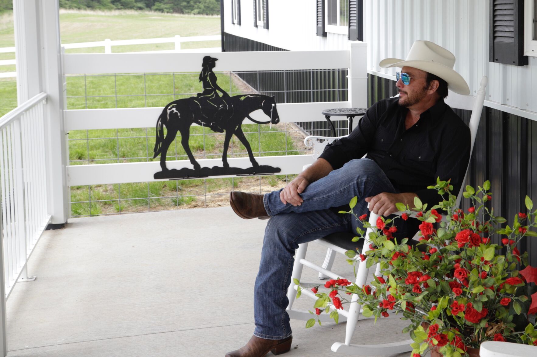 Doug Allen Nash on porch landscape